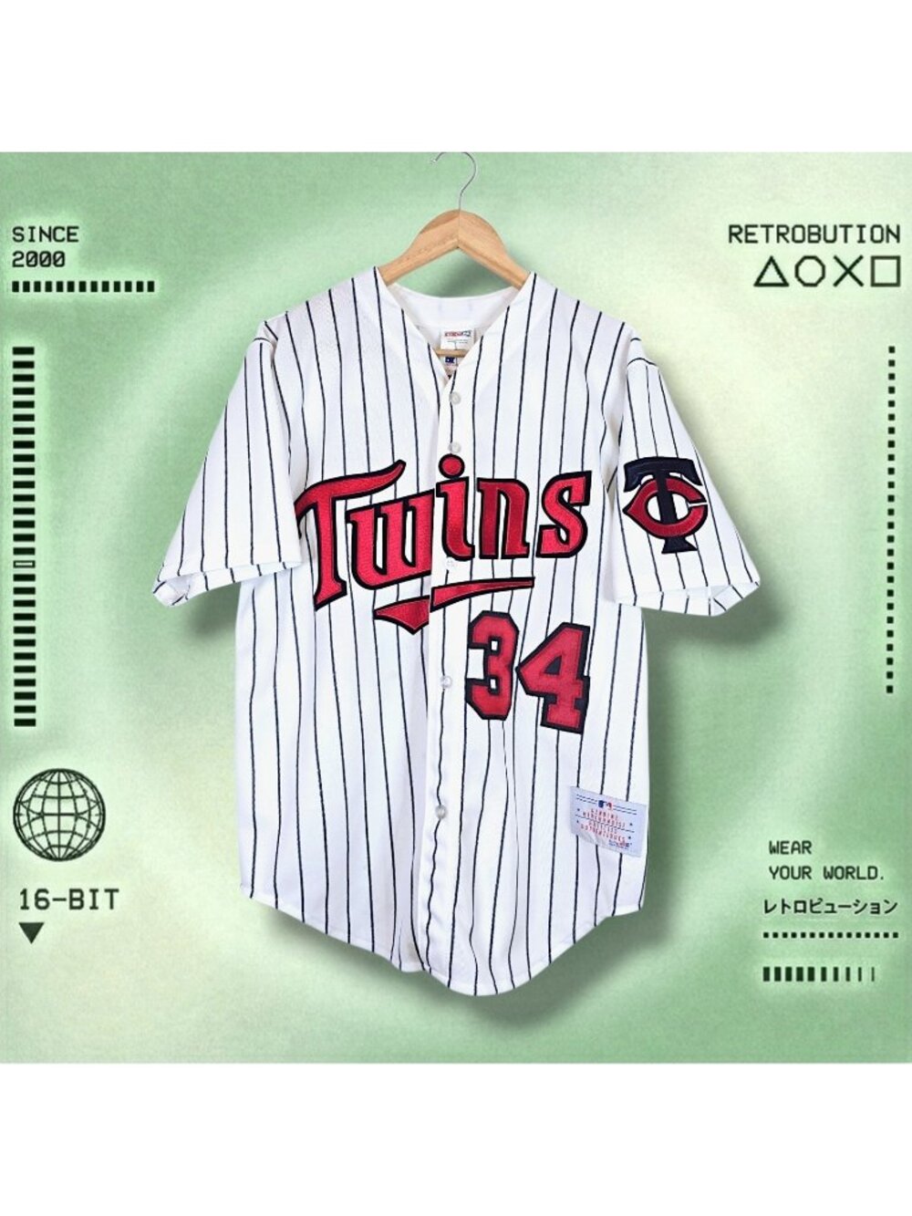 Vintage 90s Minnesota Twins Kirby Puckett MLB Jersey White Size M
